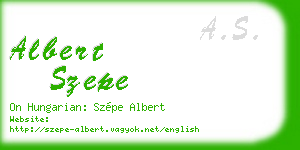 albert szepe business card